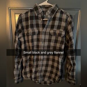 George Black and Gray Plaid Casual Button Down Shirt